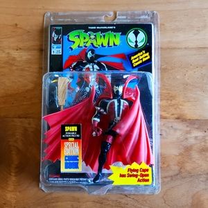 1994 Mcfarlane Toys Spawn Figure w/ Flying Cape, Club and Special Edition Comic